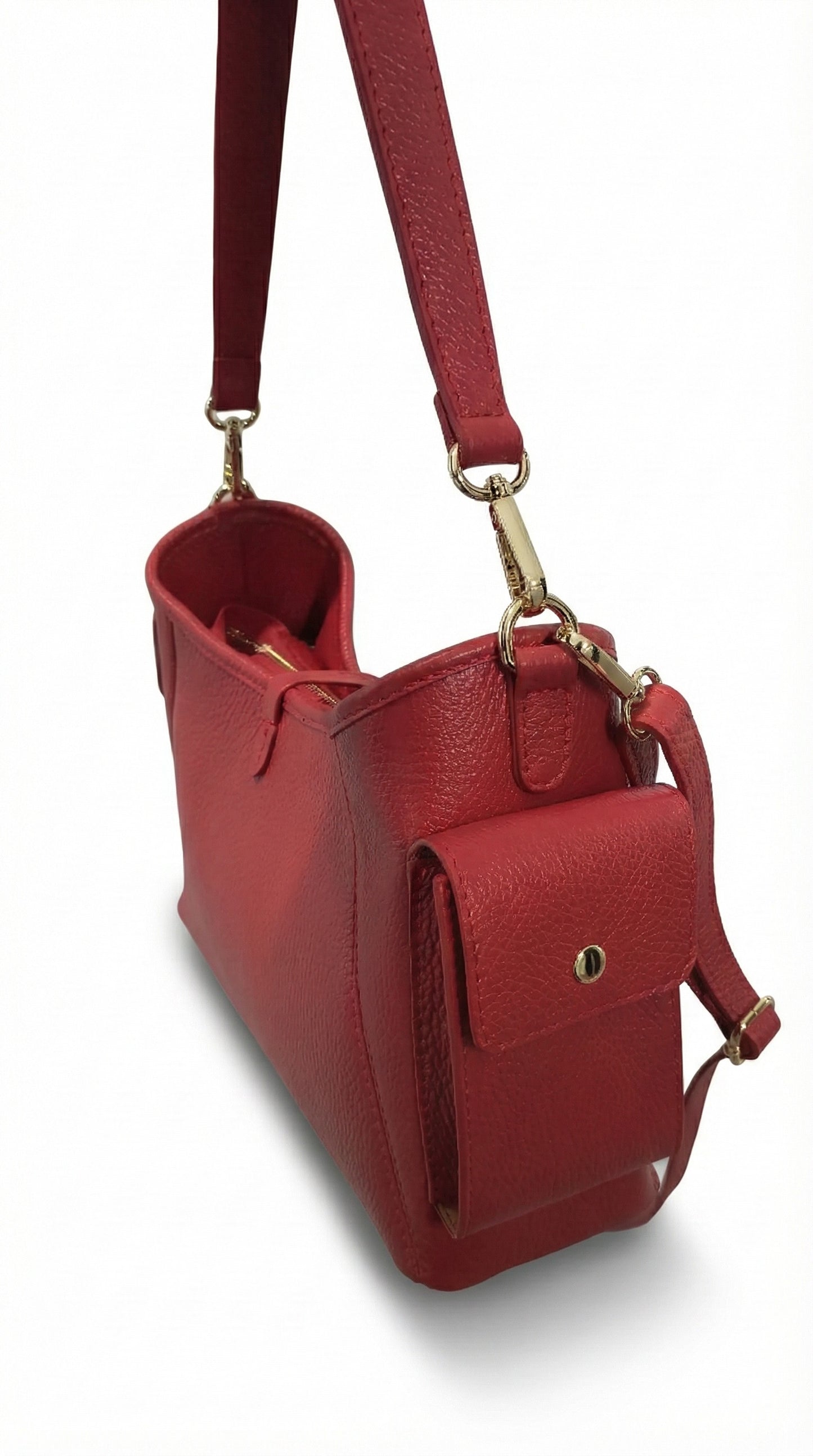 Soft Crossbody bag in Genuine Dollar Leather - Made in Italy - Art. 26012