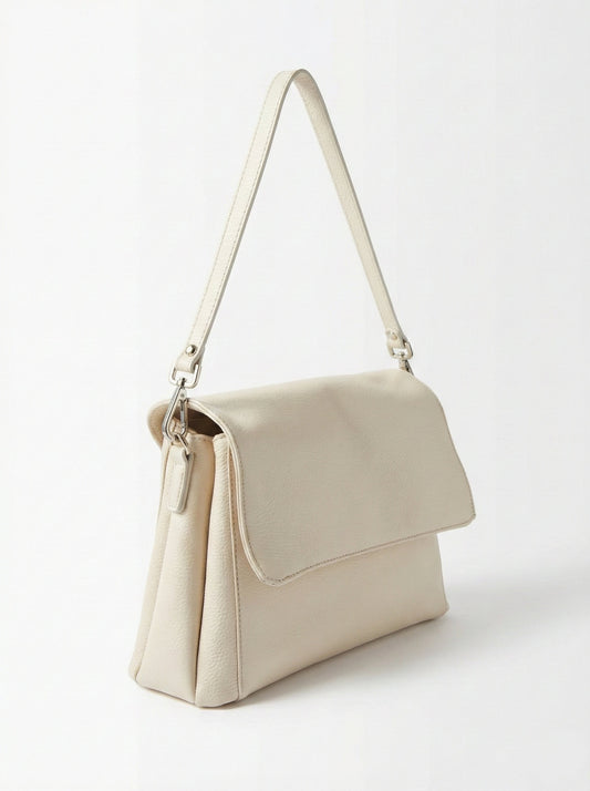 Soft Sholder Bag in Genuine Dollaro Leather - Made in Italy - Art. 26047