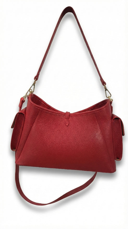 Soft Crossbody bag in Genuine Dollar Leather - Made in Italy - Art. 26012