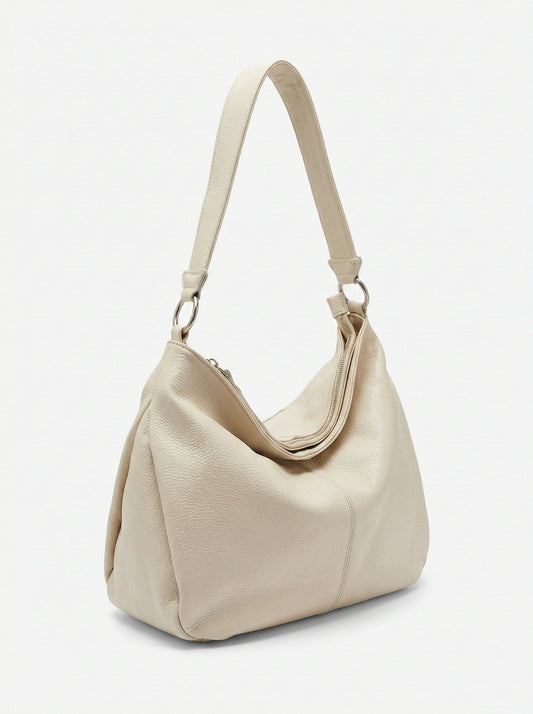 Soft Shoulder bag in Genuine Dollaro Leather - Made in Italy - Art. 26048