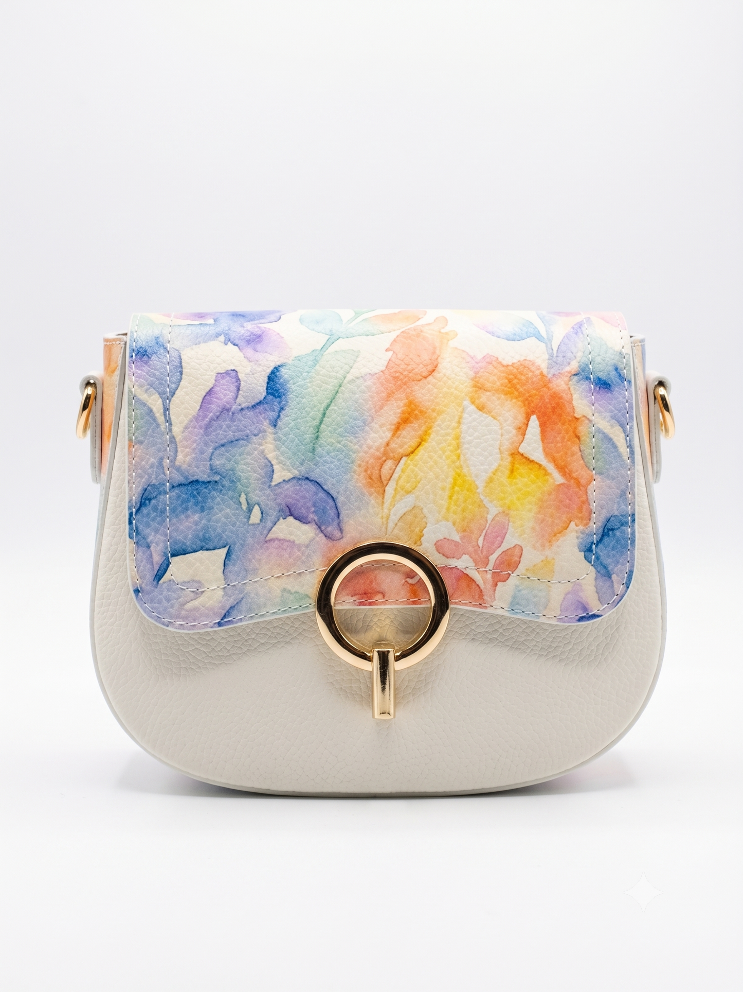 Structured Crossbody Bag in Genuine Dollaro and Savage Leather - Made in Italy - Art. 26122