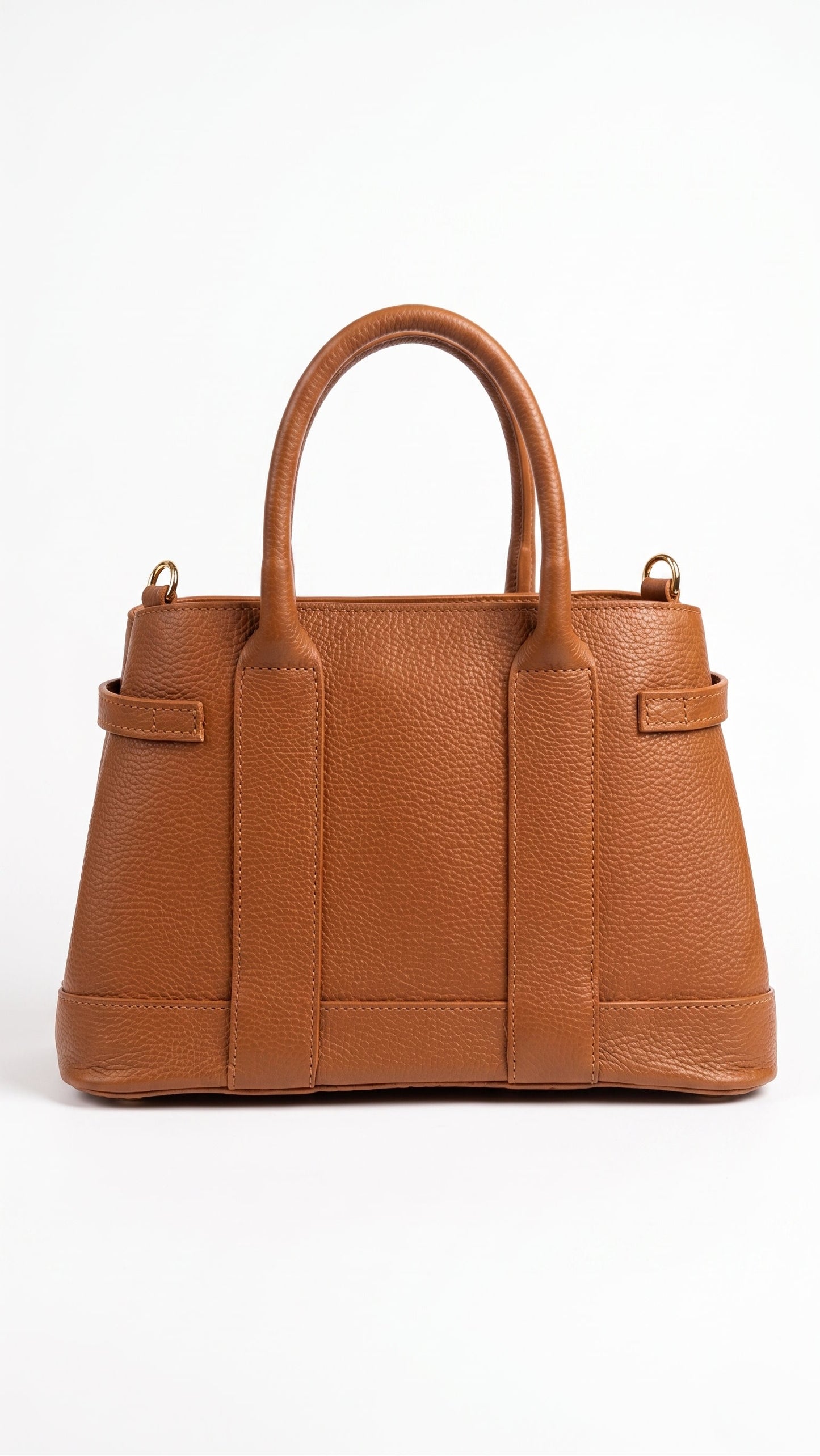 Structured Handbag in Genuine Dollaro Leather - Made in Italy - Art. 26090