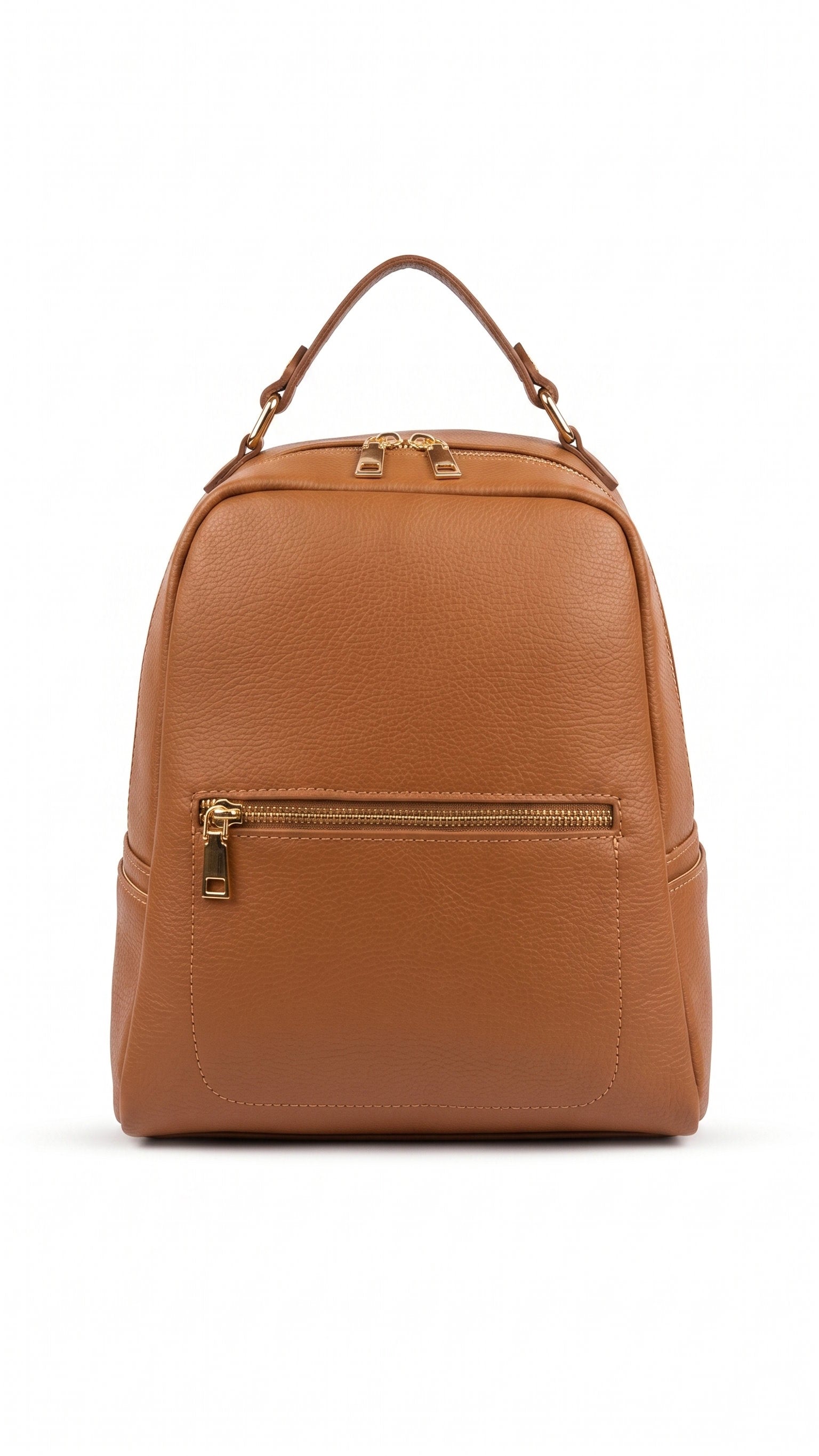 Structured Backpack in Genuine Dollaro Leather - made in Italy