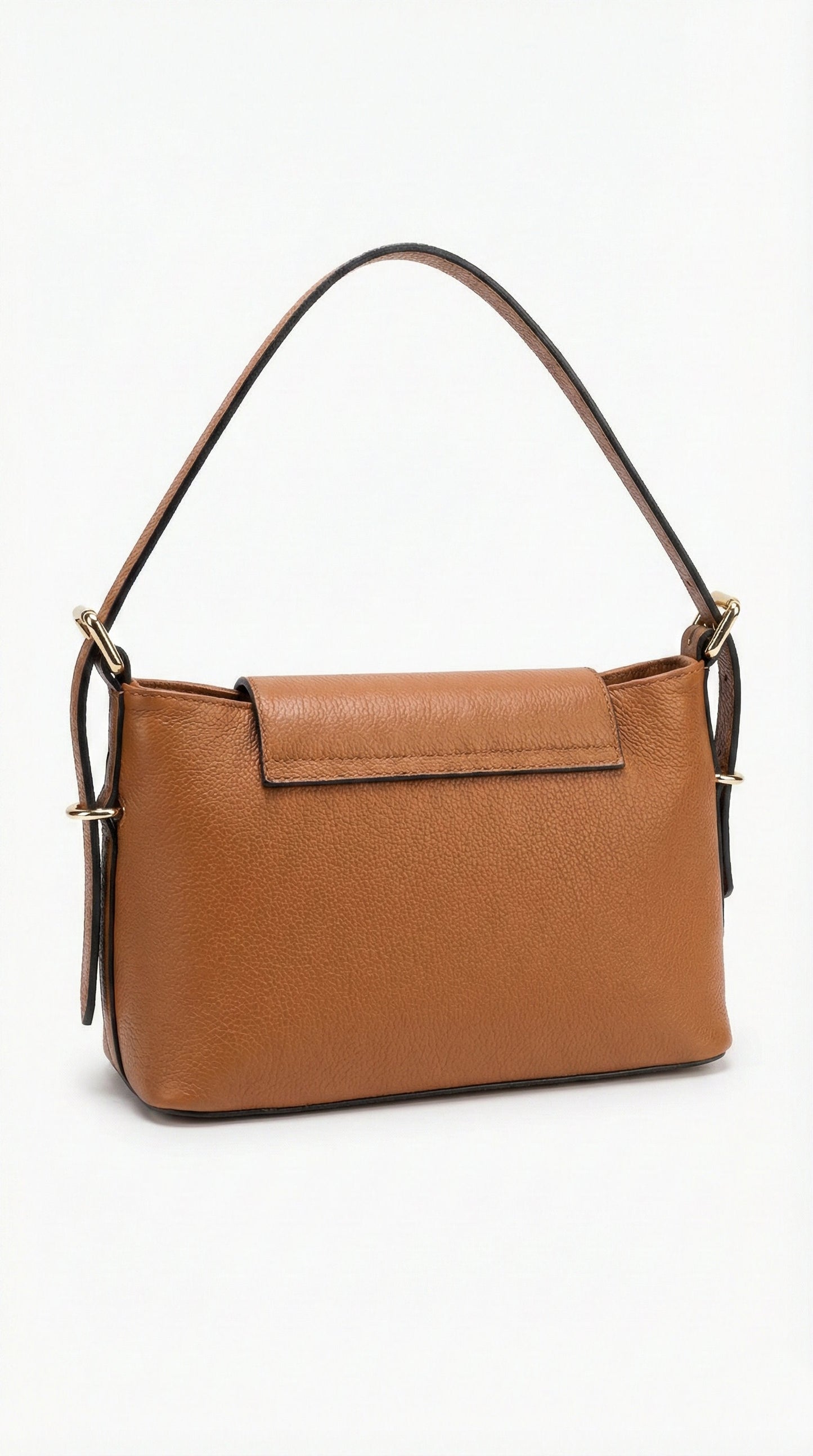 Structured Handbag and Shoulder Bag in Genuine Dollaro Leather - Made in Italy - Art. 26043