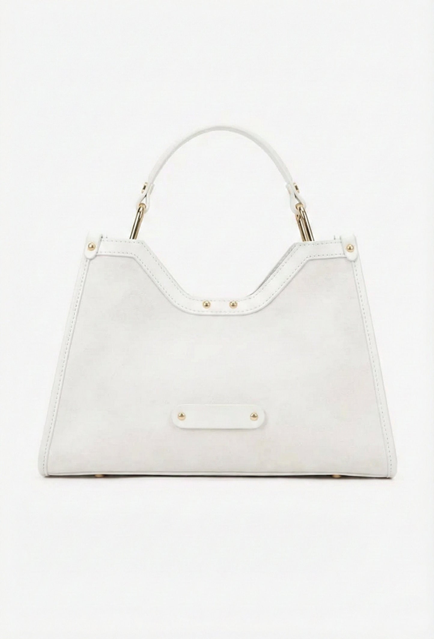 Structured Handbag in Genuine Suede Leather - Made in Italy - Art. 25394