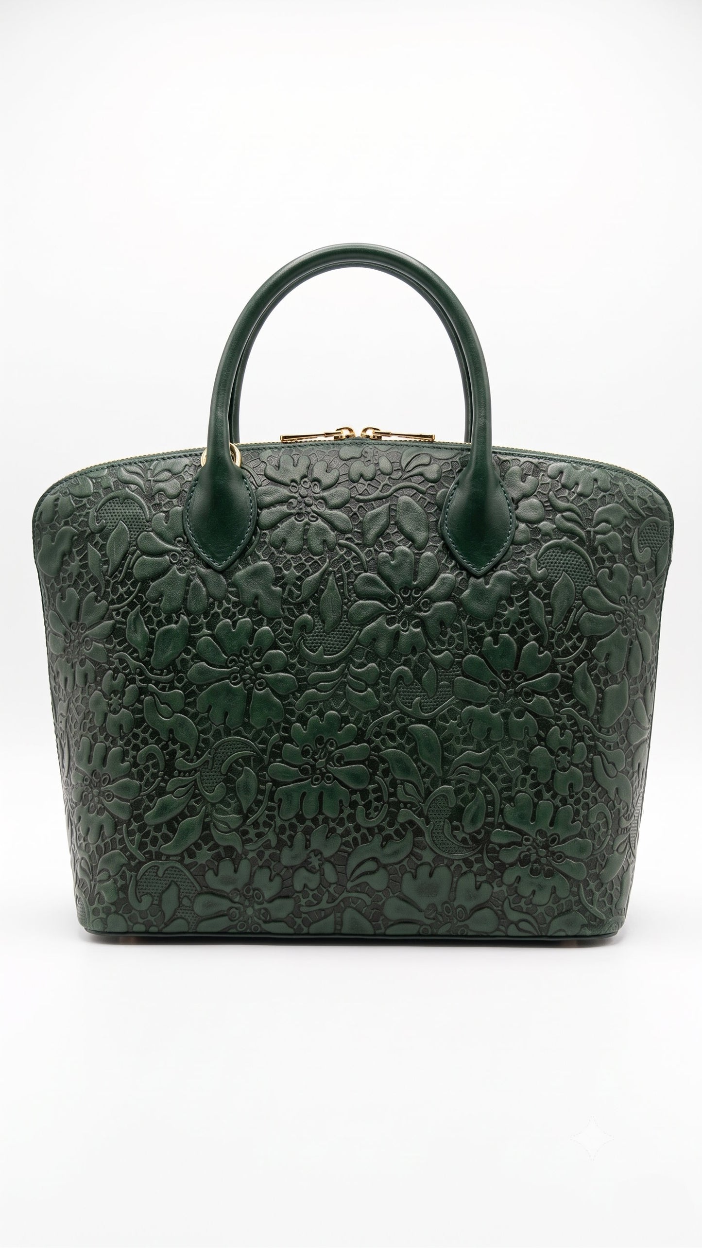 Structured Handbag in Genuine Printed Suede Leather - Made in Italy - Art. 26106