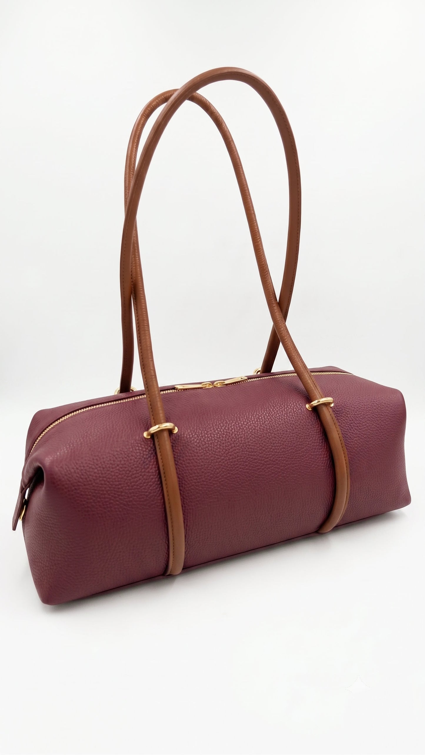 Soft Shoulder bag in Genuine Dollaro Leather - Made in Italy - Art. 26087