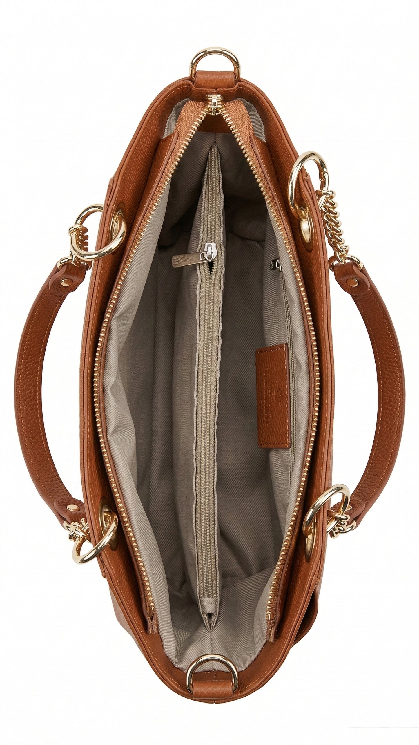 Structured Shoulder Bag in Genuine Dollaro Leather - Made in Italy - Art. 26075