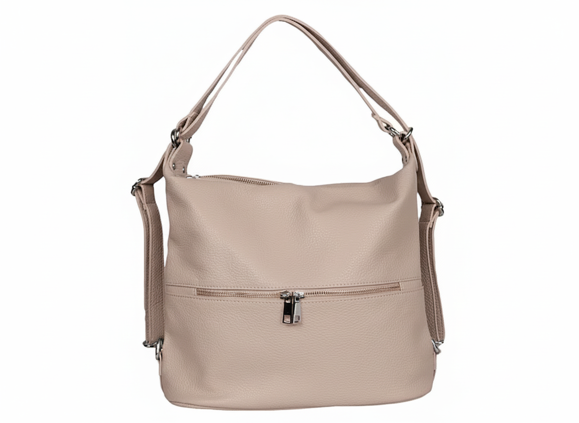 Soft Handbag and Backpack in Genuine Dollar Leather - Made in Italy - Art. 19046