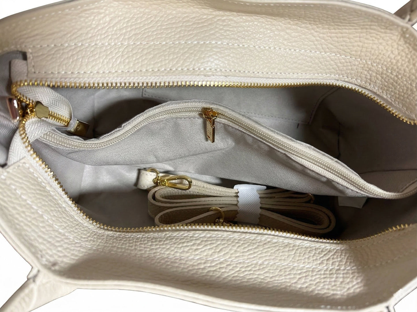 Structured Handbag in Genuine Dollaro Leather - Made in Italy - Art. 26071