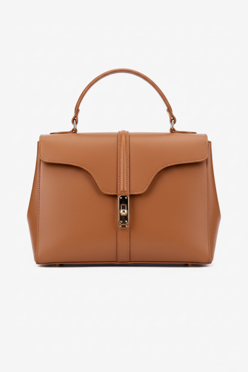 Structured handbag in Genuine Ruga Leather - Made in Italy - Art. 26111