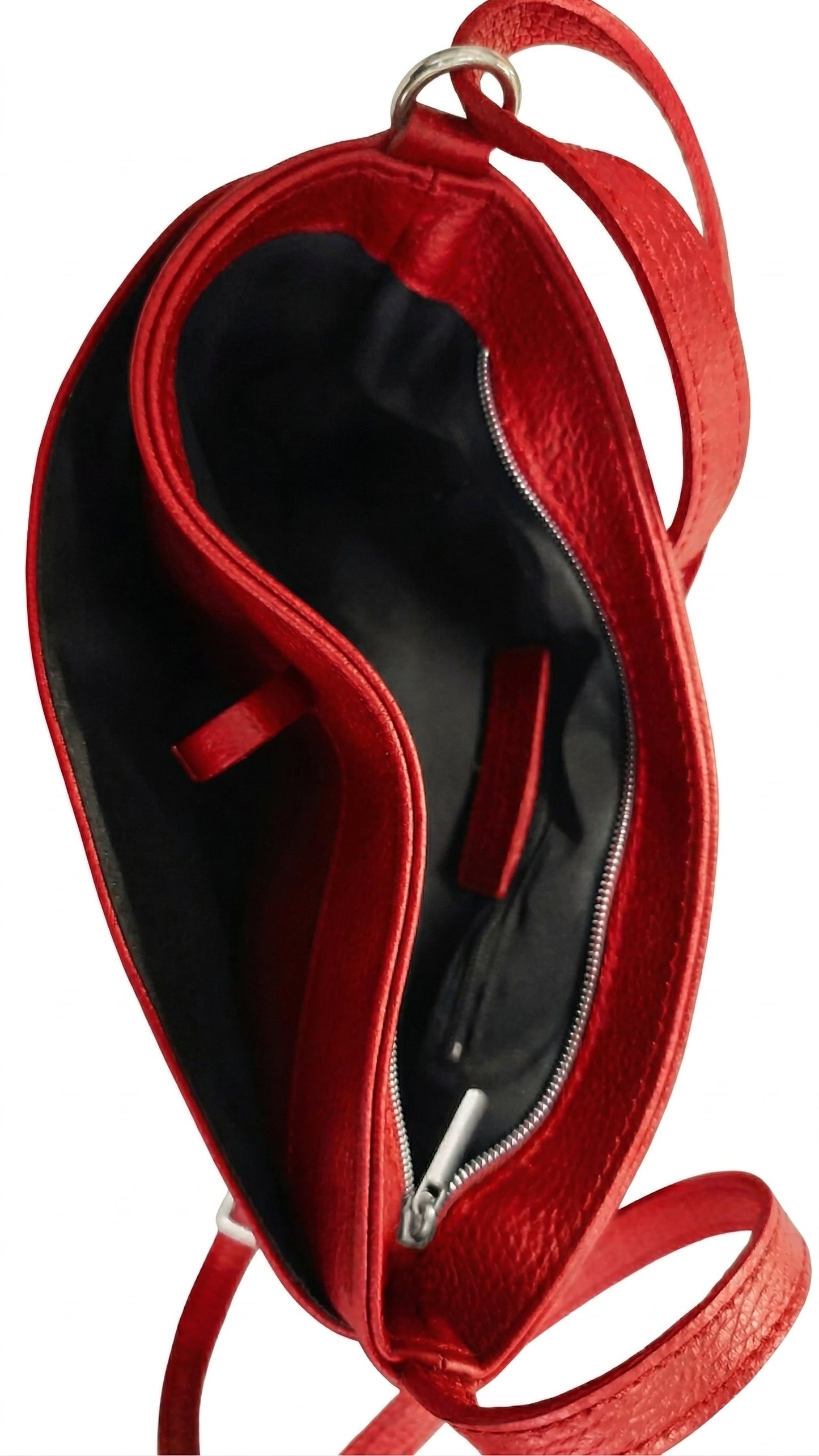 Soft Crossbody Bag in Genuine Dollaro Leather - Made in Italy - Art. 26079