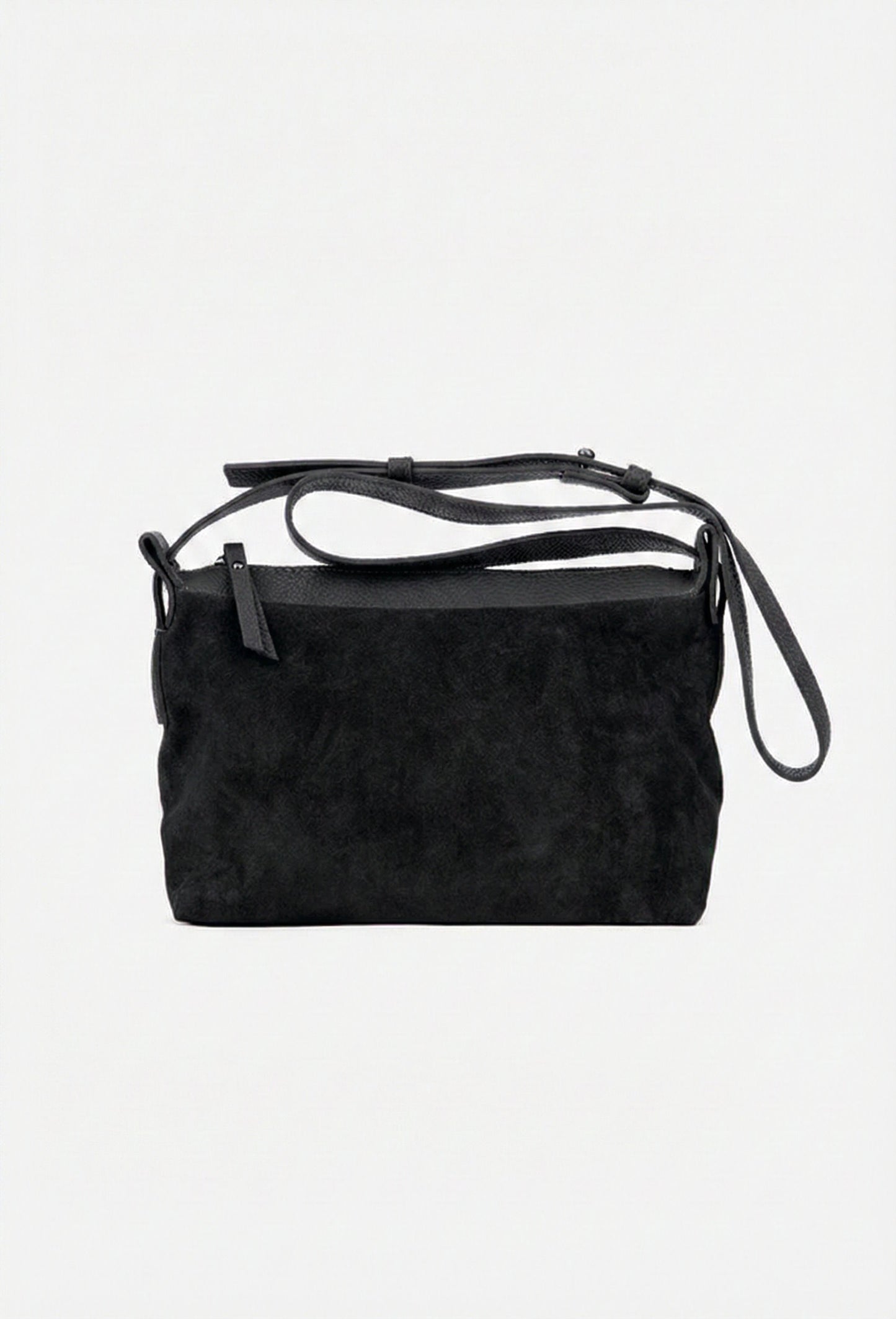 Soft Crossbody Bag in Genuine Suede Leather - Made in Italy - Art. 25400