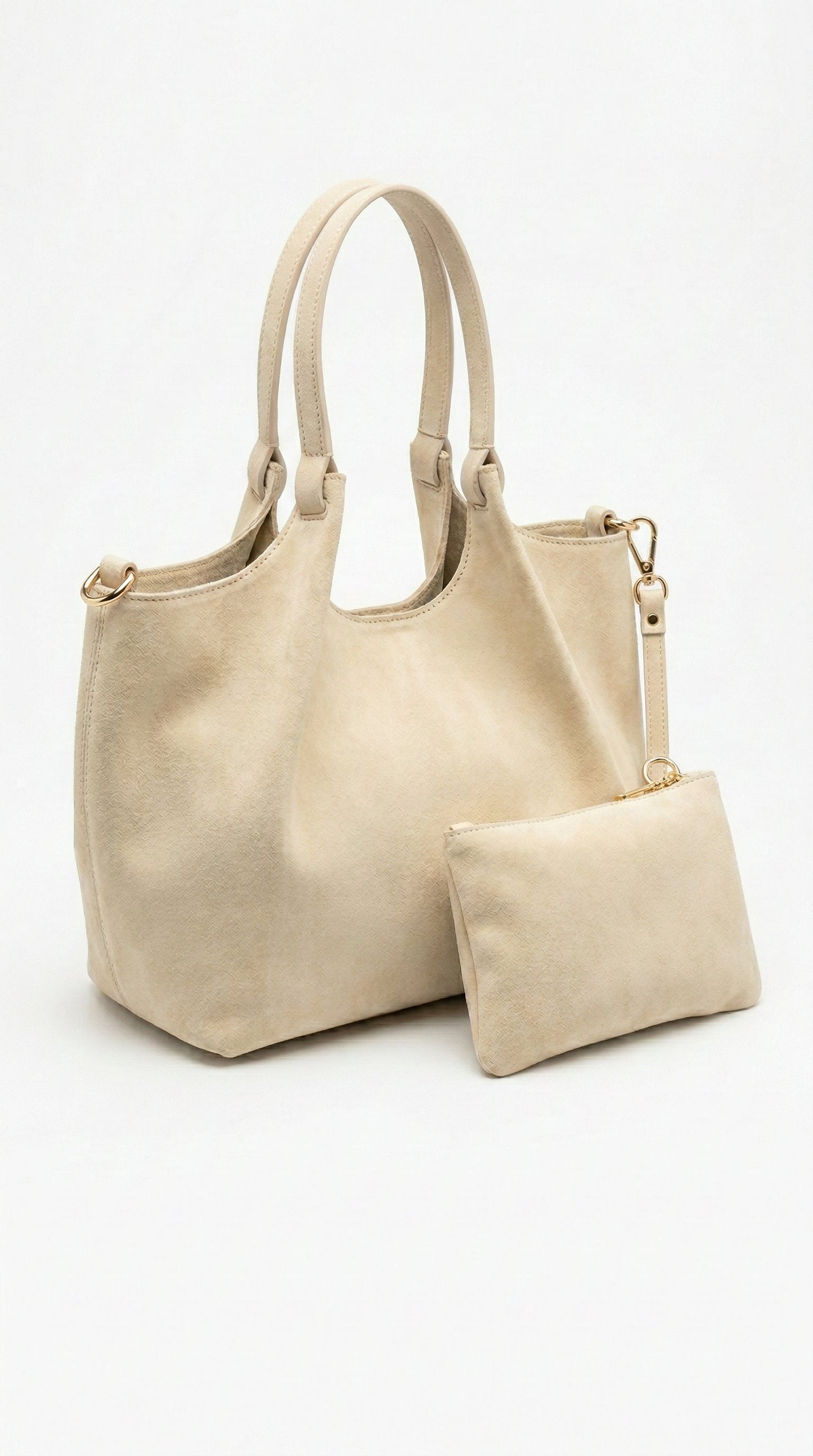 Soft Shoulder Bag in Genuine Suede Leather - Made in Italy - Art. 26059sue