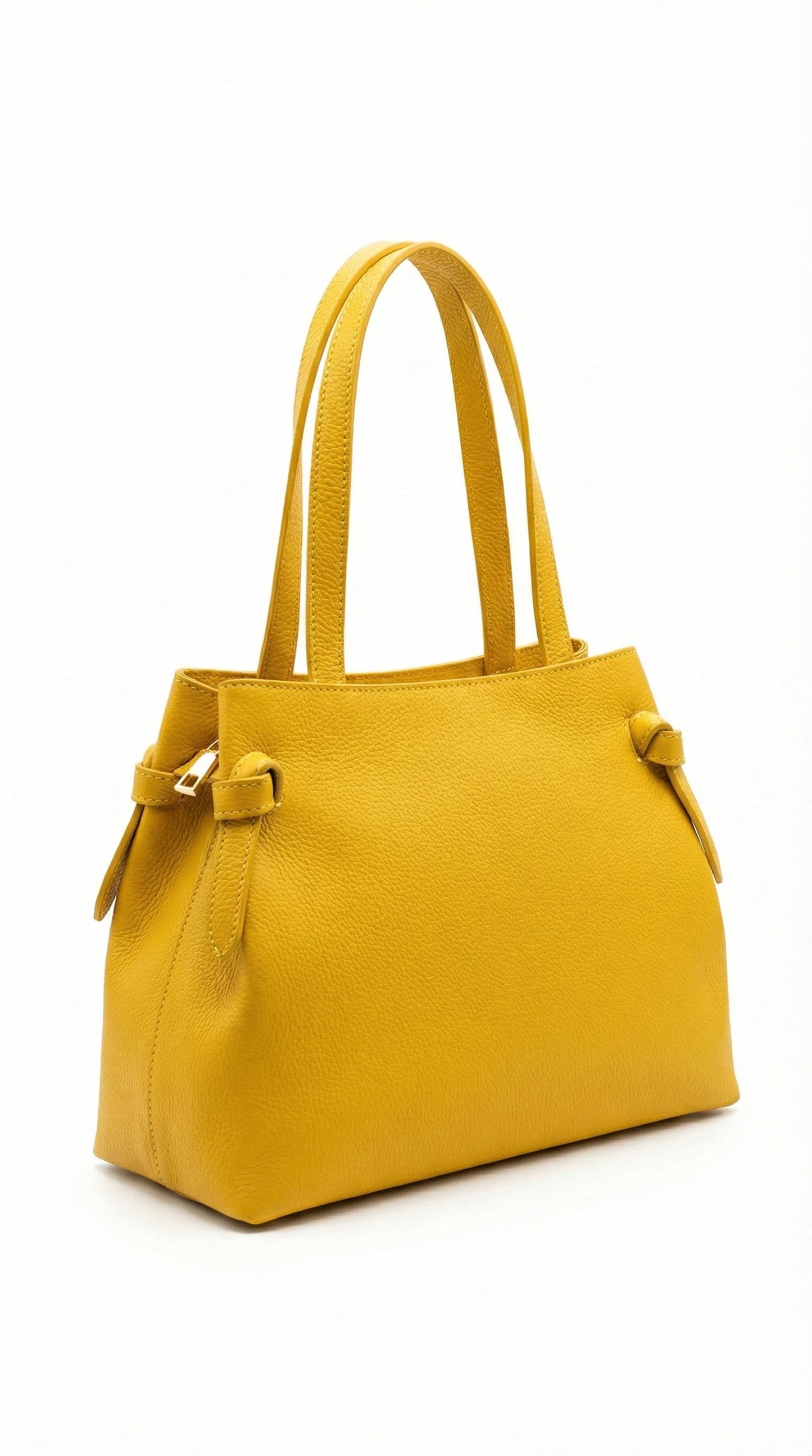 Structured Shoulder Bag in Genuine Dollaro Leather - Made in Italy - Art. 26051