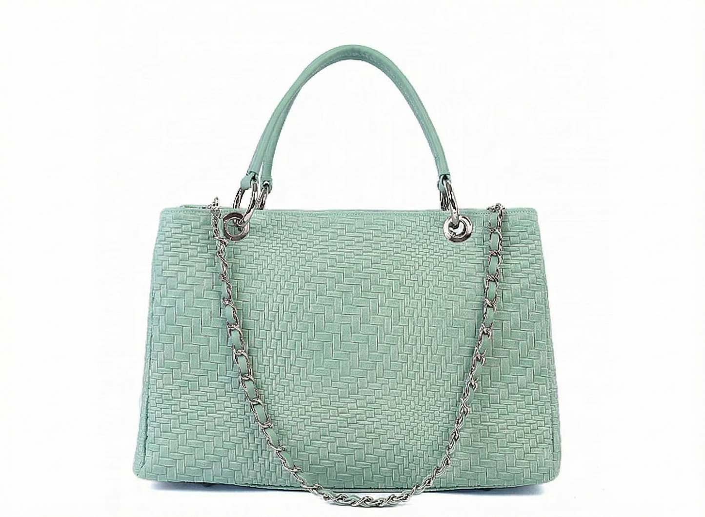 Soft handbag in Genuine Printed Croco Leather - Made in Italy - Art. 8220