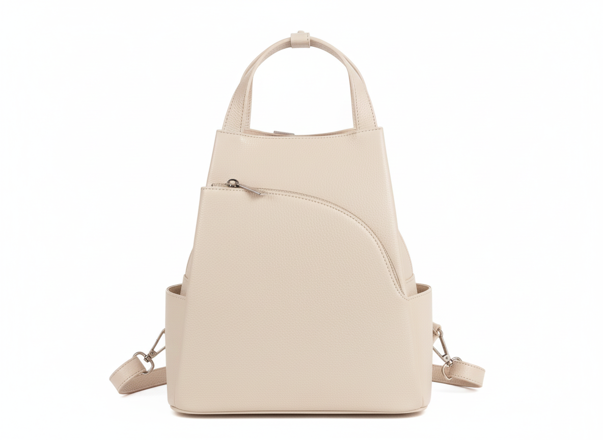Structured Backpack in Genuine Dollar Leather - Made in Italy - Art. 23316