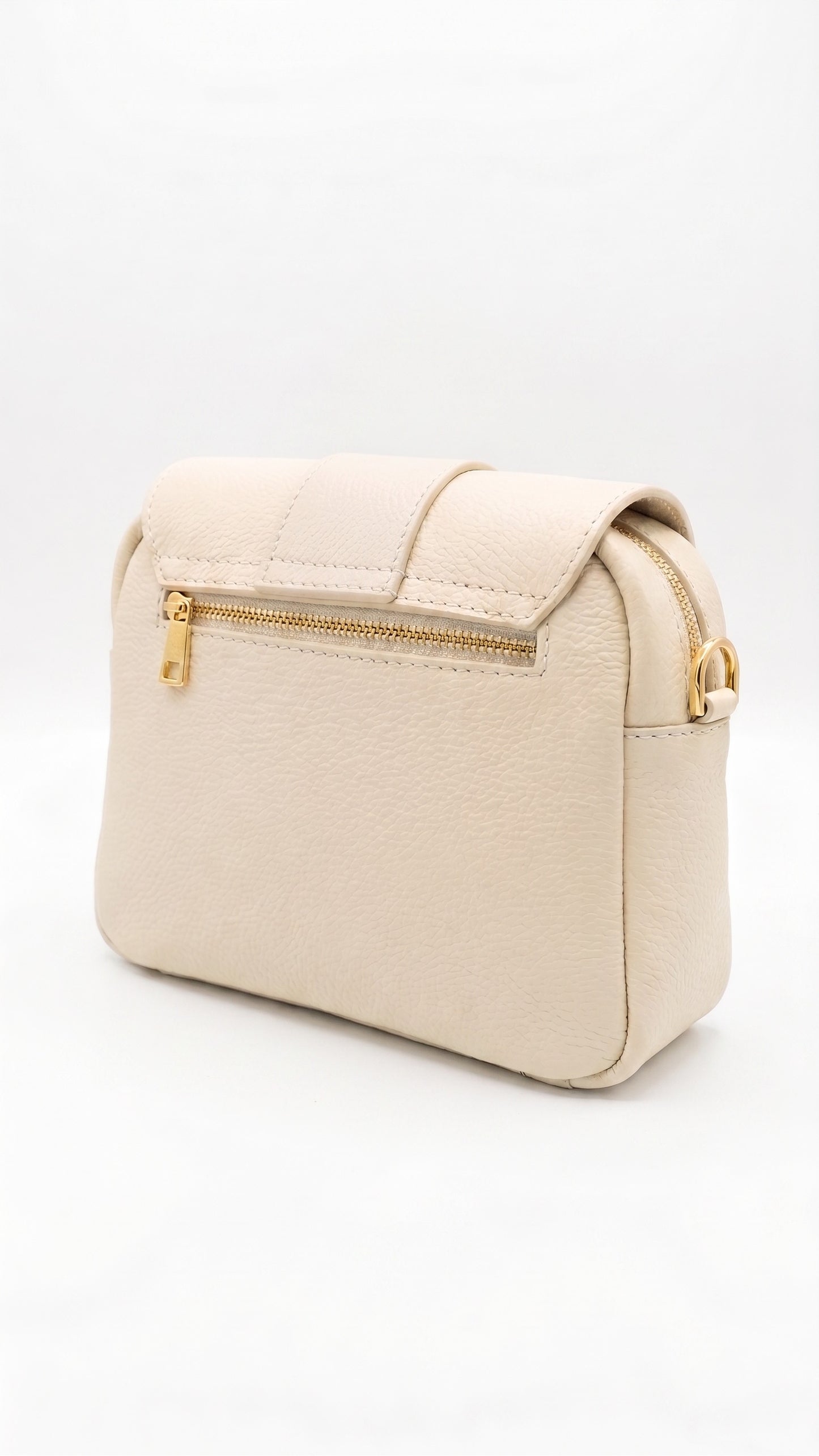 Structured Crossbody Bag in Genuine Dollaro Leather - Made in Italy - Art. 26093