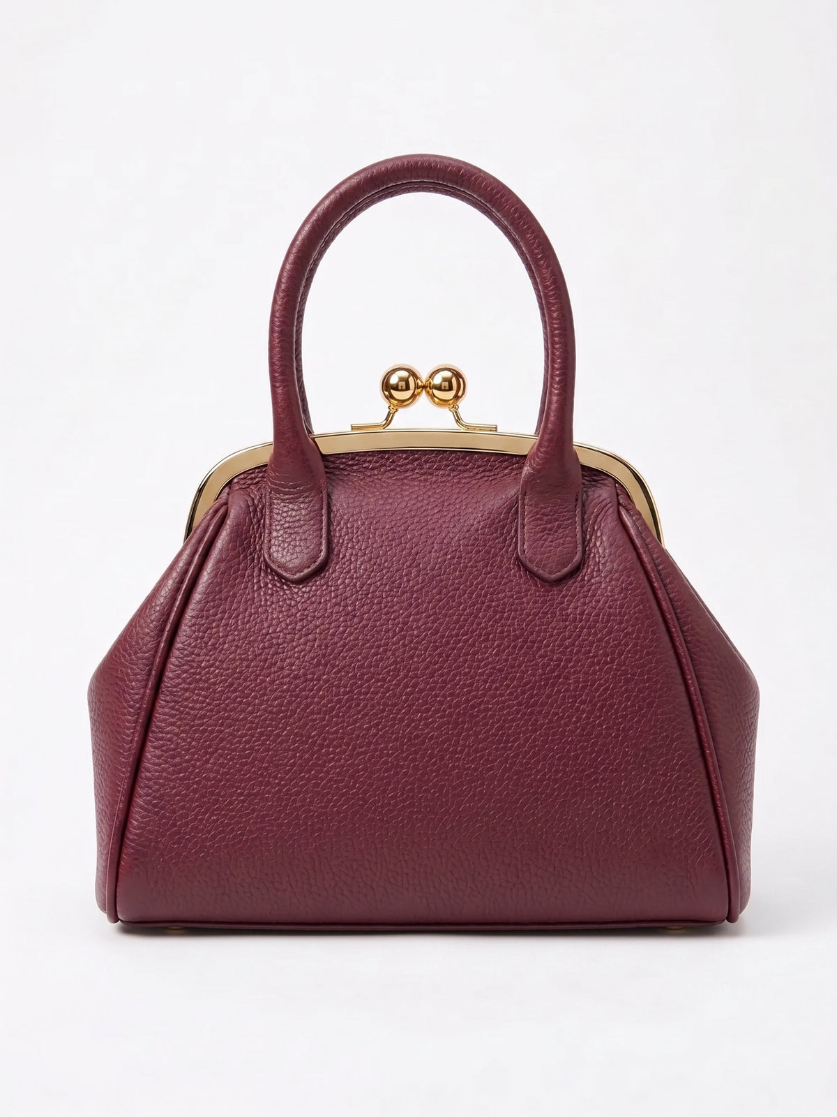 Structured Handbag in Genuine Dollaro Leather - Made in Italy - 26078D