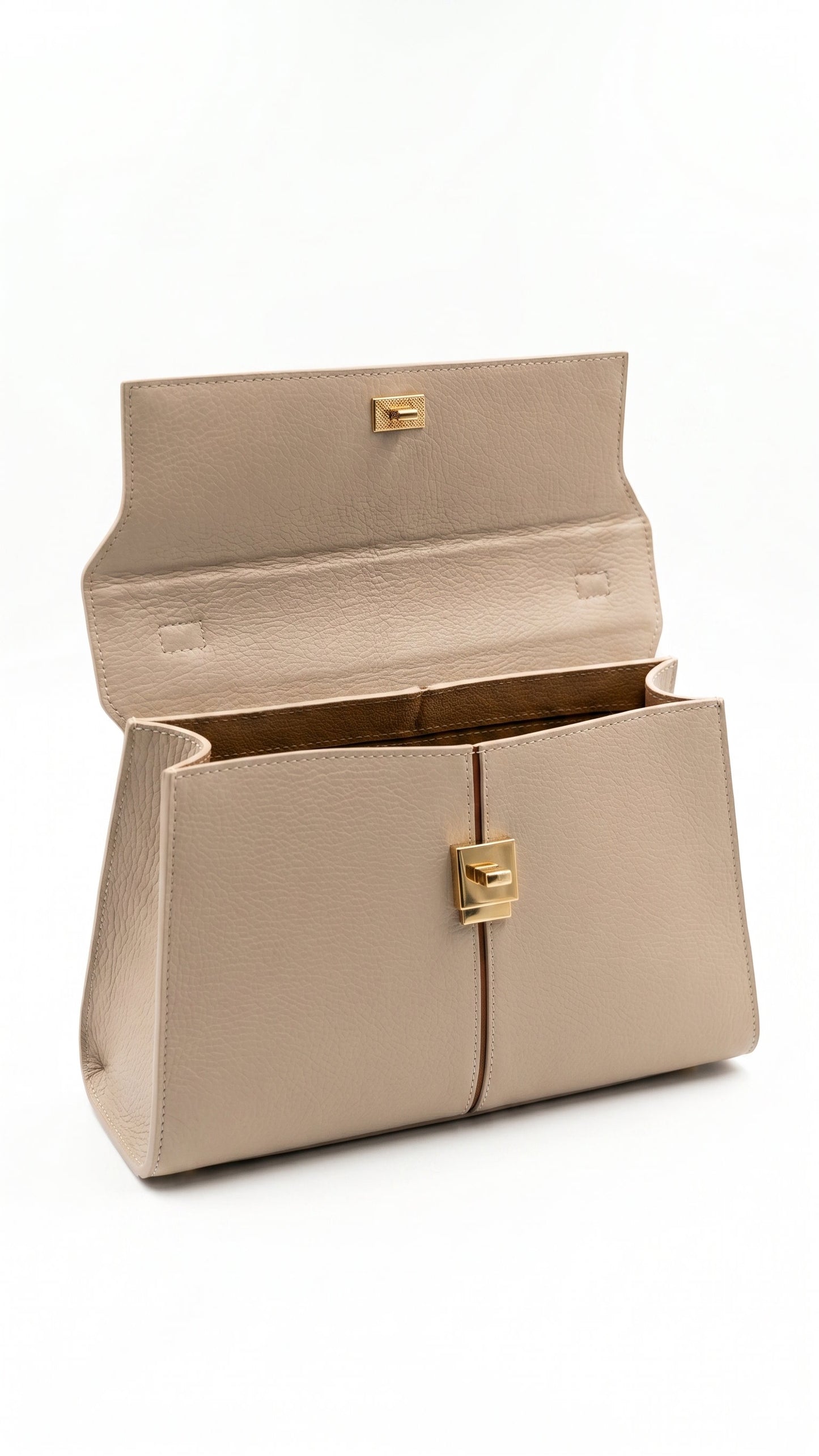 Structured Handbag in Genuine Dollaro Leather - Made in Italy - Art. 26117