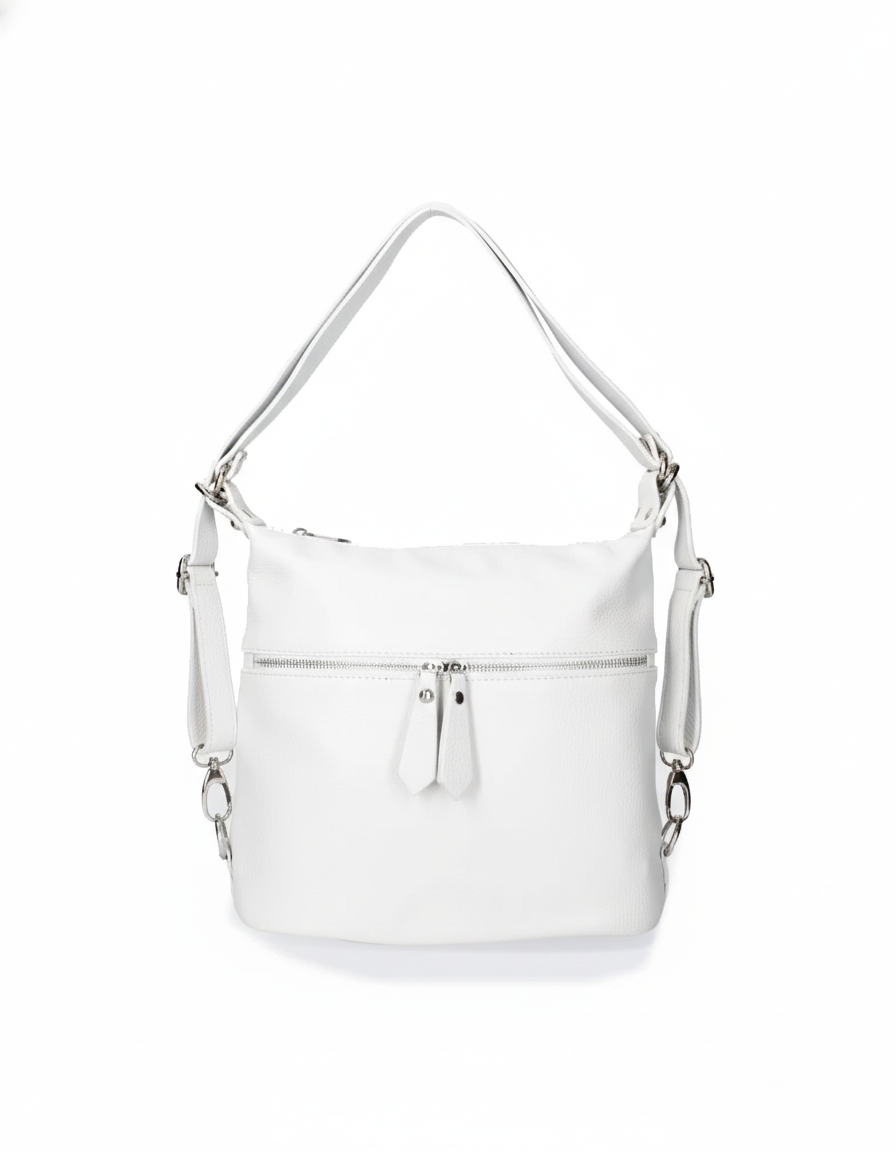 Soft Handbag and Backpack in Genuine Dollar Leather - Made in Italy - Art. 24017