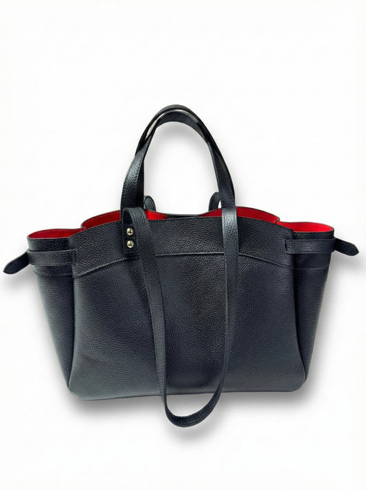 Soft Handbag and Crossbody bag in Genuine Dollar Leather - Made in Italy - Art. 26013