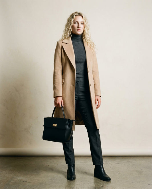 Structured Handbag in Genuine Ruga Leather - Made in Italy - Art. 26110