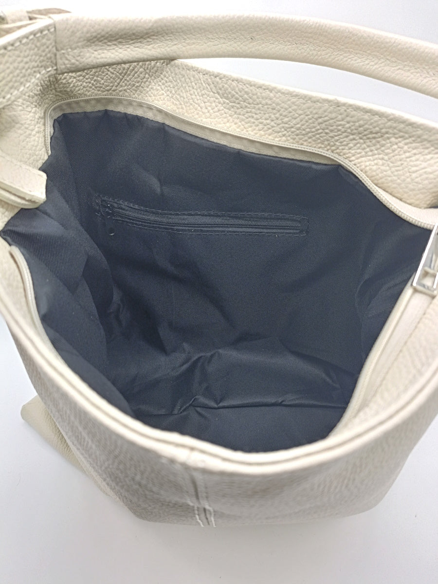 Genuine leather shoulder bag made in Italy