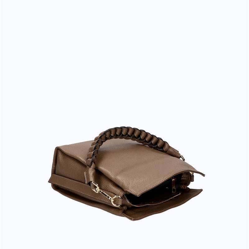 Genuine leather sholder bag made in Italy