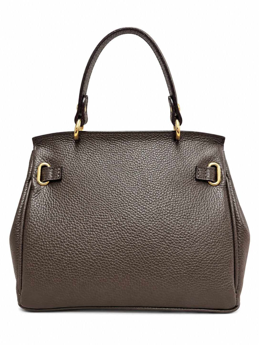Structured Handbag in Genuine Dollaro and Printed Suede Leather - Made in Italy - Art. 26155