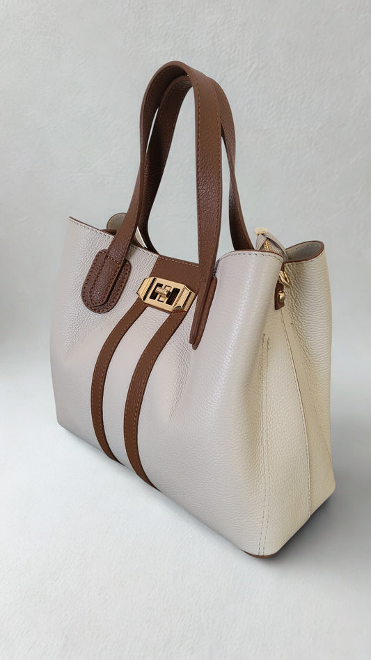 Soft Handbag in Genuine Dollar Leather - Made in Italy - Art. 26001