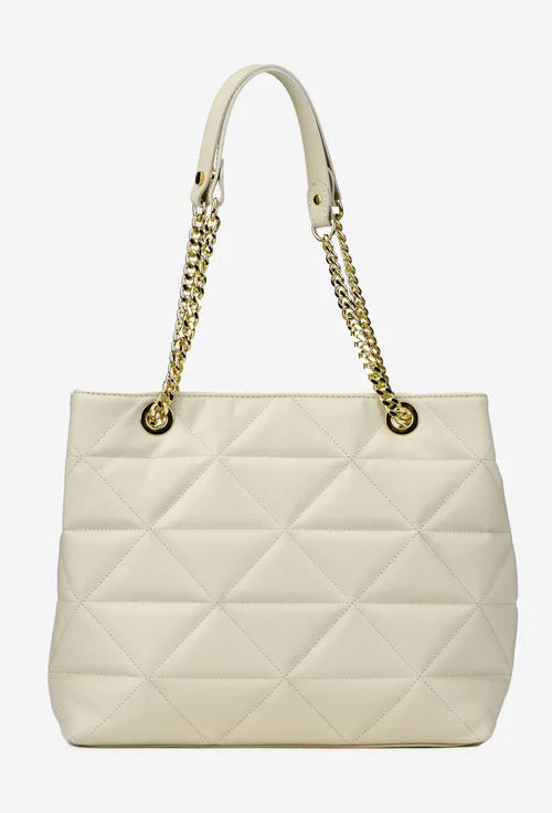 Genuine leather shoulder bag made in Italy