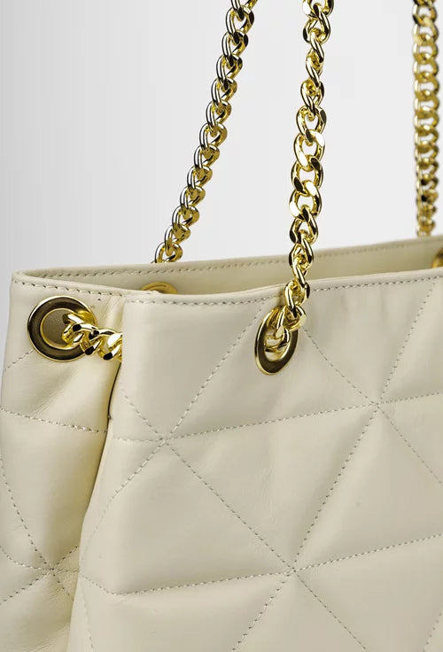 Genuine leather shoulder bag made in Italy