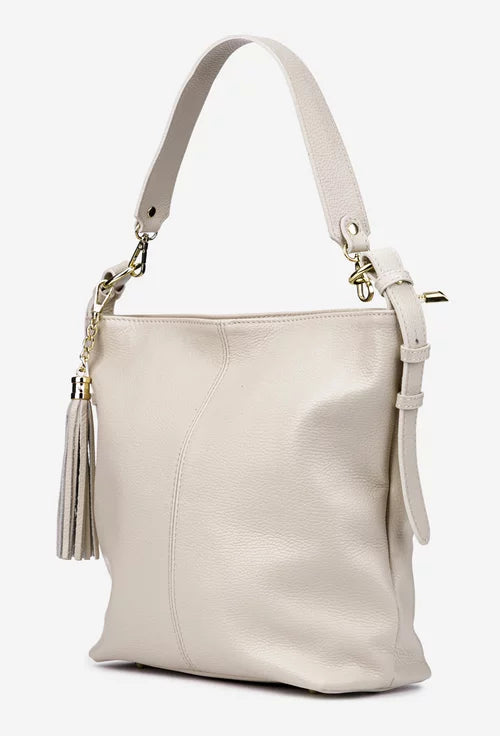 Genuine leather shoulder bag made in Italy