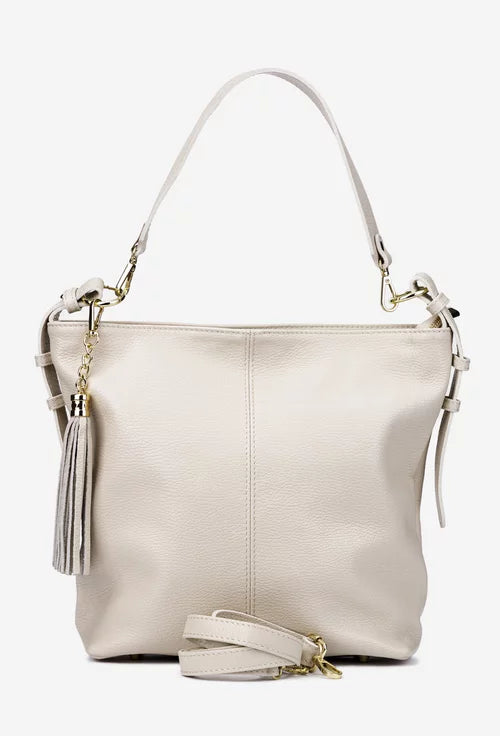 Genuine leather shoulder bag made in Italy