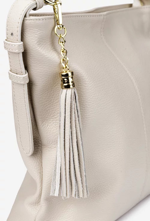 Genuine leather shoulder bag made in Italy