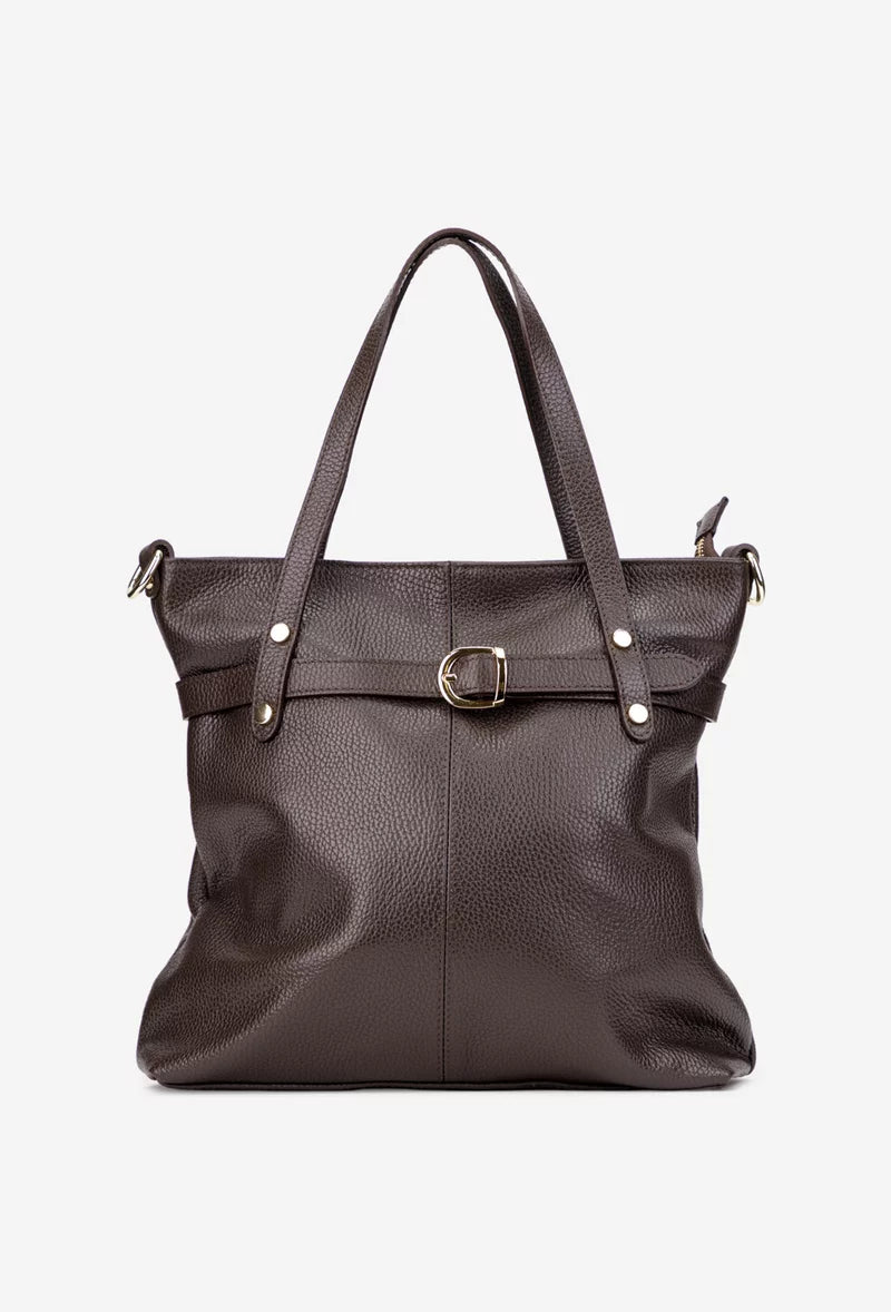 Soft Handbag in Genuine Dollar Leather - Made in Italy - Art. 25380