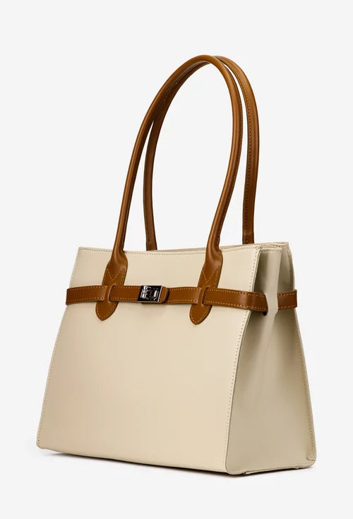 Structured Crossbody Bag in Genuine Dollar Leather - Made in Italy - Art. 25388