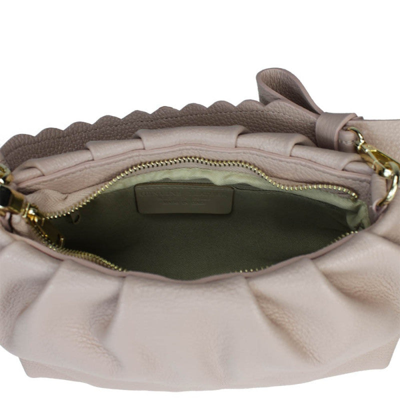 Genuine leather shoulder bag made in Italy