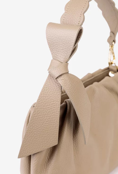 Genuine leather handbag made in italy