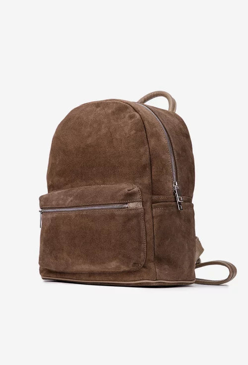 Soft Backpack in Genuine Suede Leather - Made in Italy - Art. 25391