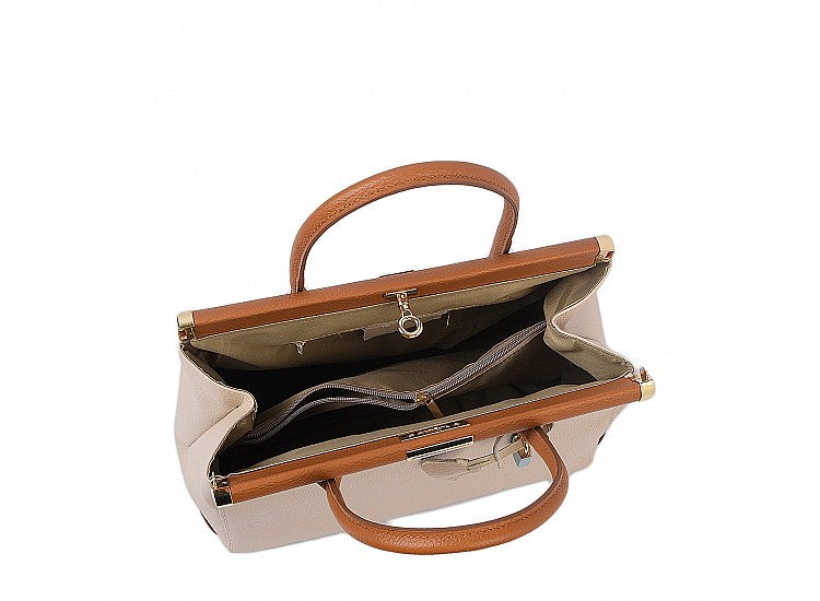 Genuine leather handbag made in Italy