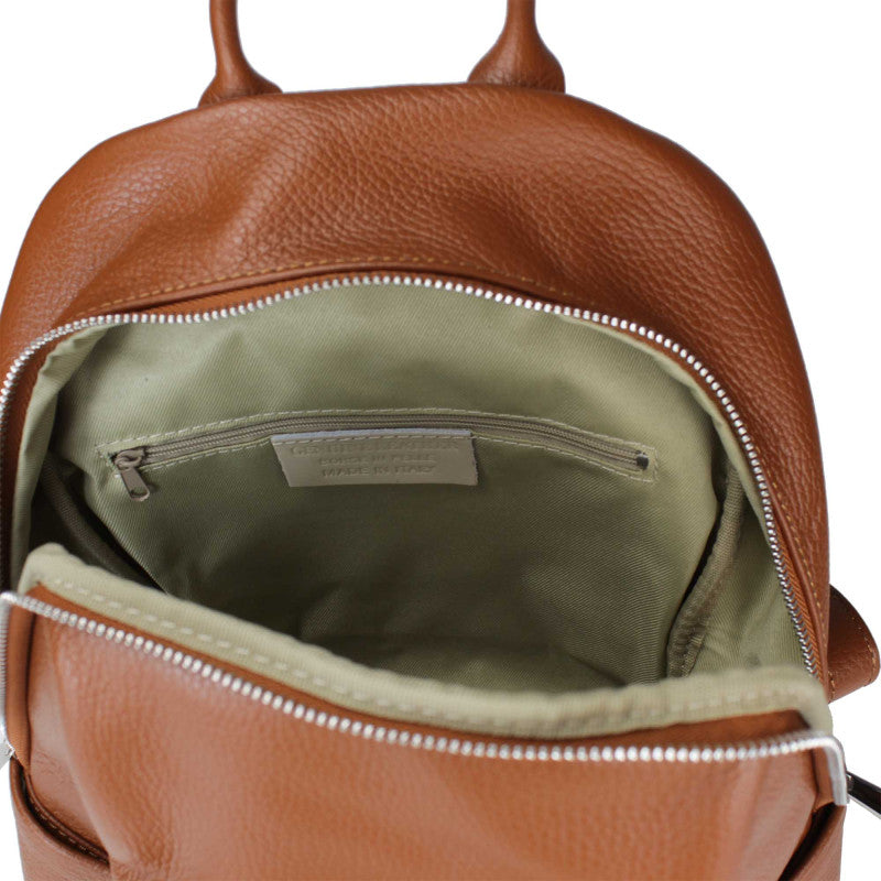 Genuine leather backpack made in Italy