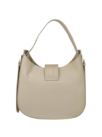 Structured Handbag and Crossbody bag in Genuine Dollar Leather - Made in Italy - Art. 24030