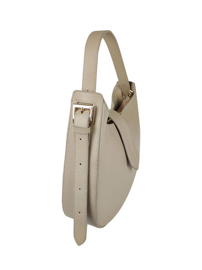 Structured Handbag and Crossbody bag in Genuine Dollar Leather - Made in Italy - Art. 24030