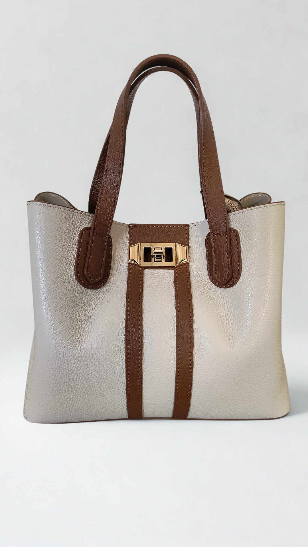 Soft Handbag in Genuine Dollar Leather - Made in Italy - Art. 26001