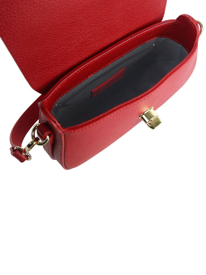 Structured Crossbody in Genuine Dollar Leather - Made in Italy - Art. 24028
