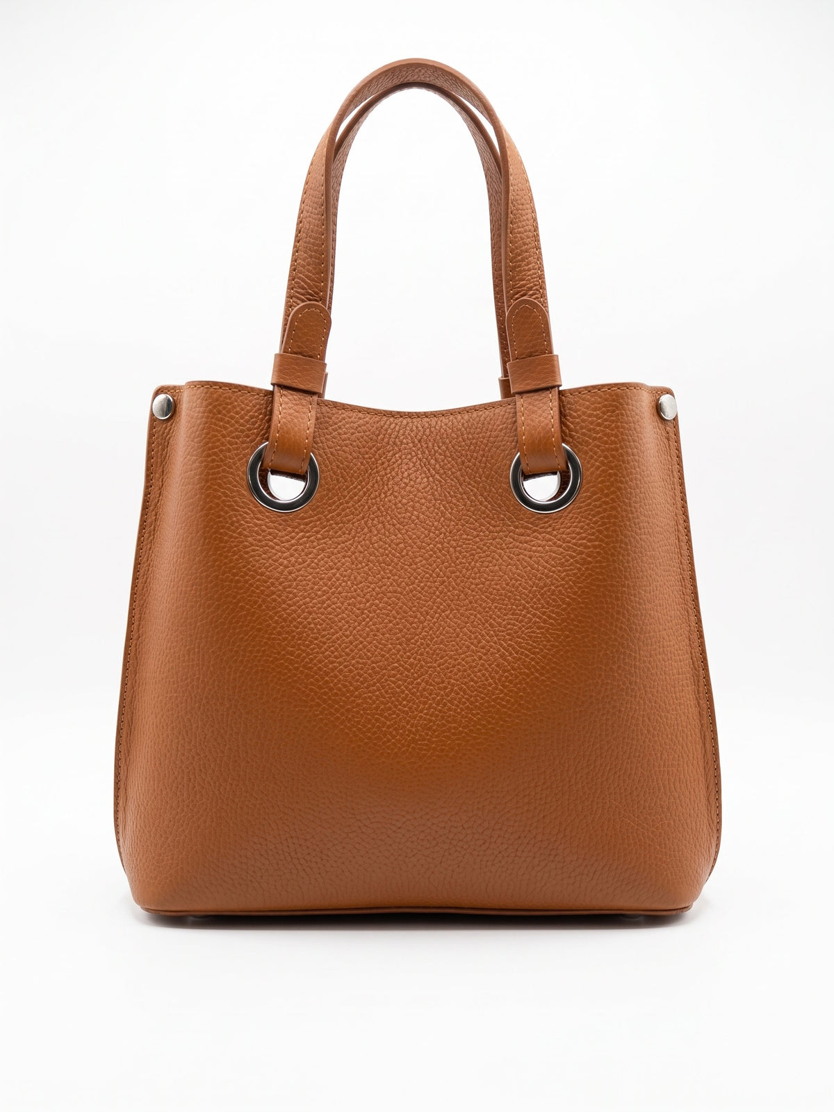 Structured Handbag in Genuine Printed Suede and Dollaro Leather - Made in Italy - Art. 26148