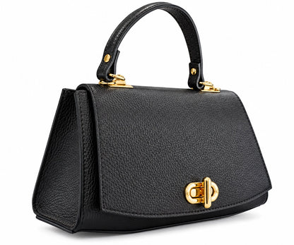 Structured Handbag in Genuine Dollaro Leather - Made in Italy - Art. 26153