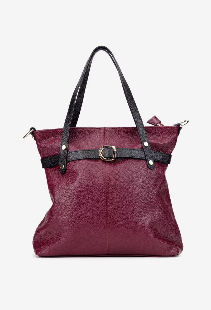 Soft Handbag in Genuine Dollar Leather - Made in Italy - Art. 25380